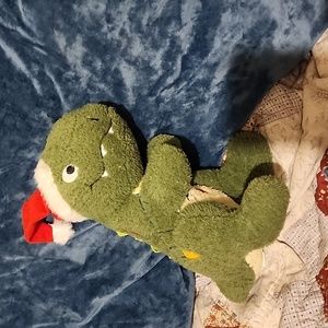 Christmas Holiday Santa T-Tex Squeaky Dog Toy